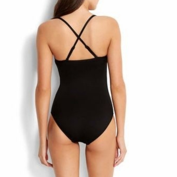 Seafolly Twist One Piece Swimsuit, sz 12/Lrg - Picture 2 of 14